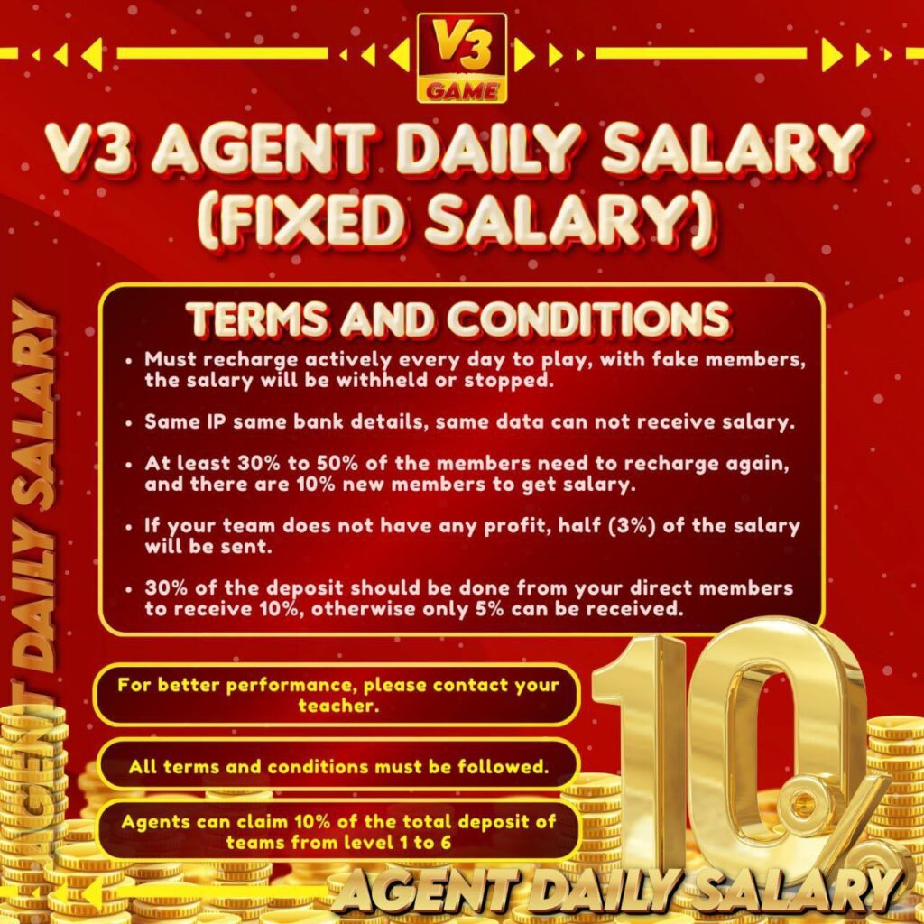 V3 Game Fixed Salary Details